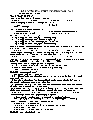 8 Đề kiểm tra 1 tiết môn Vật lý Lớp 11